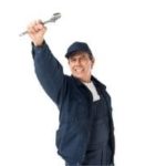 Smiling Zing Plumbing technician holding a wrench, showcasing professionalism in plumbing services.