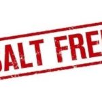 Bold red "SALT FREE" label on white background, emphasizing salt-free water softener options from Zing Plumbing.